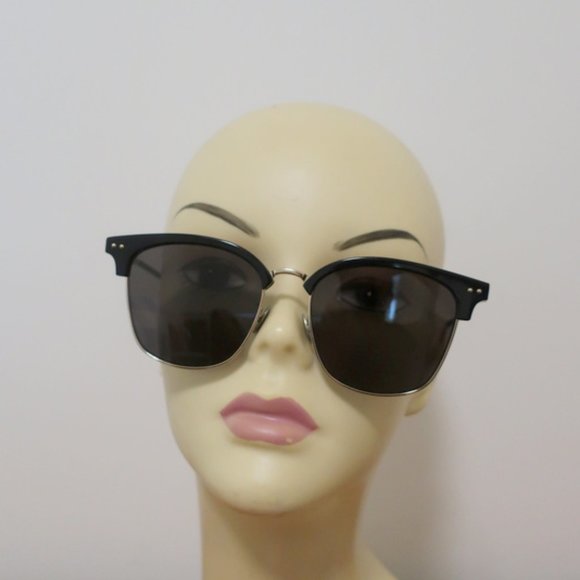 Bottega Veneta Accessories - Bottega Veneta Half Rim Sunglasses BV0155SK Black/